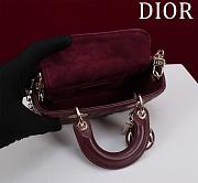 Dior Micro Lady D-joy Bag Burgundy - 16.5x6x10cm - 4