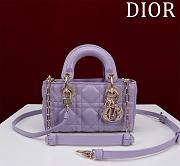 Dior Micro Lady D-joy Bag Violet - 16.5x6x10cm - 1