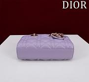 Dior Micro Lady D-joy Bag Violet - 16.5x6x10cm - 5