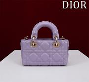 Dior Micro Lady D-joy Bag Violet - 16.5x6x10cm - 4