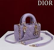 Dior Micro Lady D-joy Bag Violet - 16.5x6x10cm - 2