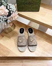 Gucci Espadrille Slide Grey Marmont Verde - 1