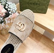 Gucci Espadrille Slide Grey Marmont Verde - 5