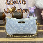 LV Liv Pochette Blue Denim M83532 - 24.5x13.5x6.5cm - 1