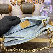 LV Liv Pochette Blue Denim M83532 - 24.5x13.5x6.5cm - 5