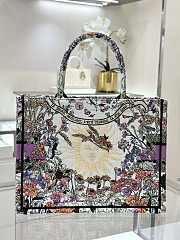 Dior Book Tote Ecru Saisons Autumn Soleil Embroidery - 36x18x28cm - 3