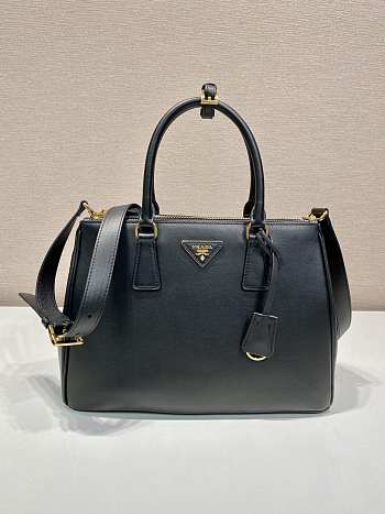 Prada Galleria Large Black Leather Bag - 32x22x13cm