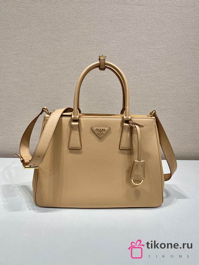 Prada Galleria Large Beige Leather Bag - 32x22x13cm - 1