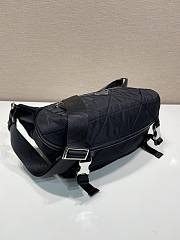 Prada Nylon Stick Black Canvas Shoulder Bag - 27x15.5x4cm - 5