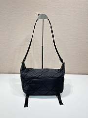 Prada Nylon Stick Black Canvas Shoulder Bag - 27x15.5x4cm - 4