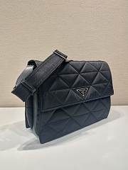 Prada Triangle-Logo Quilted Crossbody Bag - 36x28x14cm - 5