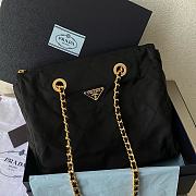 Prada Re-Edition 1995 Chain Re-Nylon Black Tote Bag - 30×8×26cm  - 1