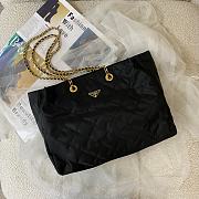 Prada Re-Edition 1995 Chain Re-Nylon Black Large Tote Bag - 42×10×29cm - 1