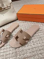 Hermes Oran Sandal Lizard Brown  - 5