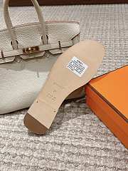 Hermes Oran Sandal Lizard Brown  - 2