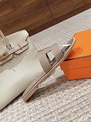 Hermes Oran Sandal Lizard Elephant Grey - 2