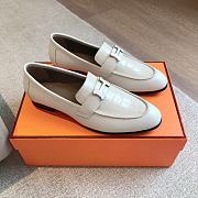 Hermes Loafers White Leather  - 1