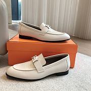 Hermes Loafers White Leather  - 3