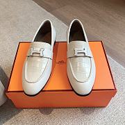 Hermes Loafers White Leather  - 2