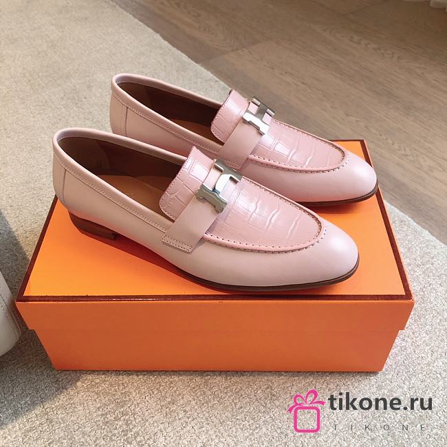 Hermes Loafers Pink Leather - 1