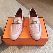 Hermes Loafers Pink Leather - 4