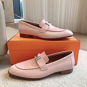 Hermes Loafers Pink Leather - 5