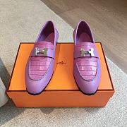 Hermes Loafers Purple Leather  - 2