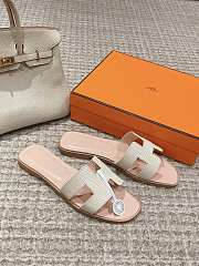 Hermes Slippers White Lizard 02 - 1