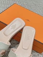 Hermes Slippers White Lizard 02 - 3