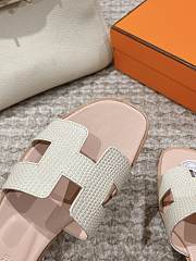 Hermes Slippers White Lizard 02 - 5