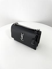 YSL Calfskin Medium Monogram Sunset Black - 22x8x16cm - 4