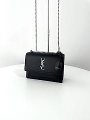 YSL Calfskin Medium Monogram Sunset Black - 22x8x16cm - 2