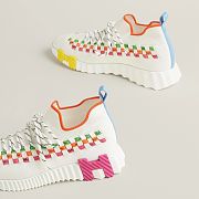 Hermes Flex Slip-On Sneakers Multicolore Blanc - 4