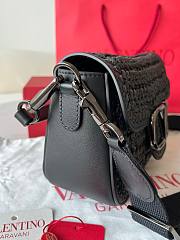 Valentino Garavani Black Raffia Bag - 23.5x18x8cm - 4