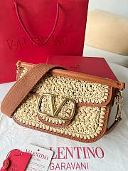 Valentino Garavani Natural Raffia Bag - 23.5x18x8cm - 5