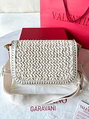 Valentino Garavani White Raffia Bag - 23.5x18x8cm - 2