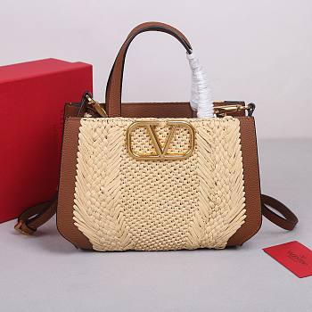 Valentino Garavani VLogo Woven Tote Bag - 27x11x18cm