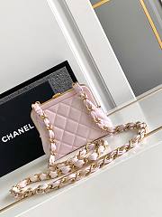 Chanel Pink Mini Clutch 13cm - 4