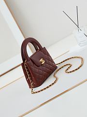 Chanel Mini Kelly In Brown Bag - 13x19x7cm - 3