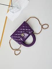 Chanel Mini Kelly In Purple Bag - 13x19x7cm - 5