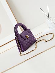 Chanel Mini Kelly In Purple Bag - 13x19x7cm - 4