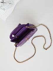 Chanel Mini Kelly In Purple Bag - 13x19x7cm - 3