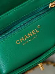 Chanel Mini Kelly In Green Bag - 13x19x7cm - 4