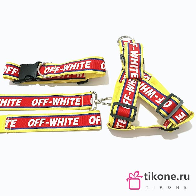 Off White Dog Collars  - 1