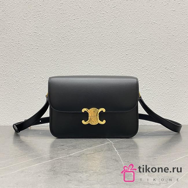 Celine Classique Triomphe Bag In Black - 22x16x8cm - 1