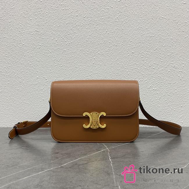 Celine Classique Triomphe Bag In Brown - 22x16x8cm - 1