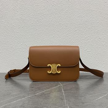 Celine Classique Triomphe Bag In Brown - 22x16x8cm