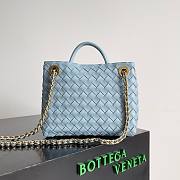 Bottega Veneta Small Andiamo With Chain Blue - 25×22×10.5cm - 4