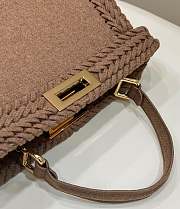 Fendi Peekaboo Brown Suede Bag - 33x11x26cm - 3