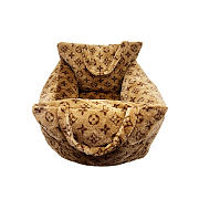 LV Dog Woven Cushion Bed - 1